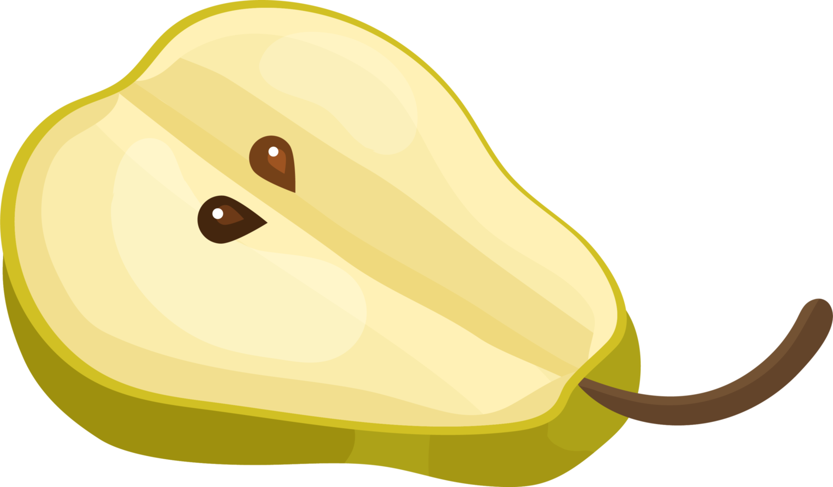 Half a green pear. png