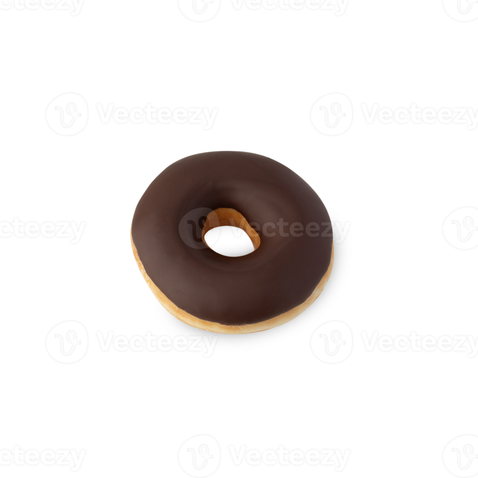 Chocolate donut cutout, Png file