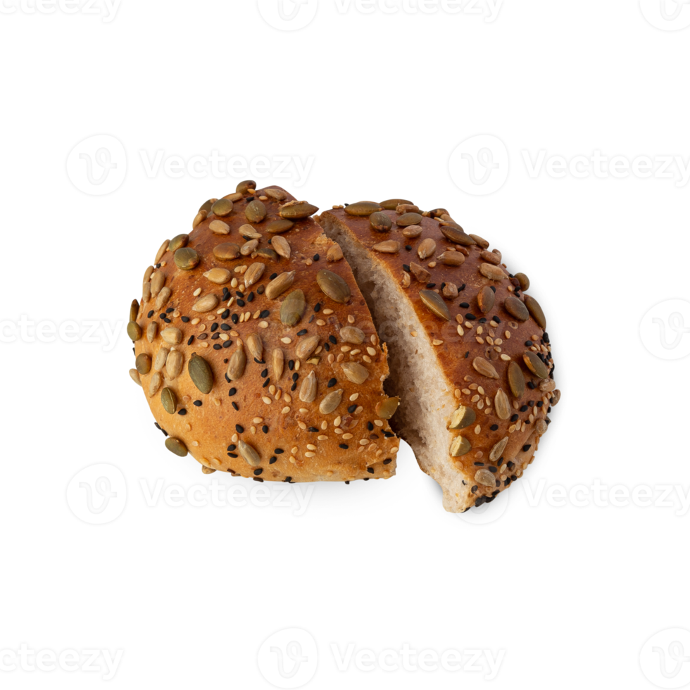 Multigrain bread cutout, Png file