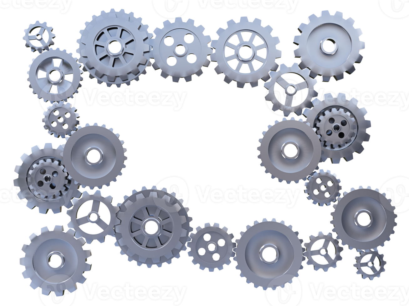 une image de rendu 3d des engrenages de la machine png