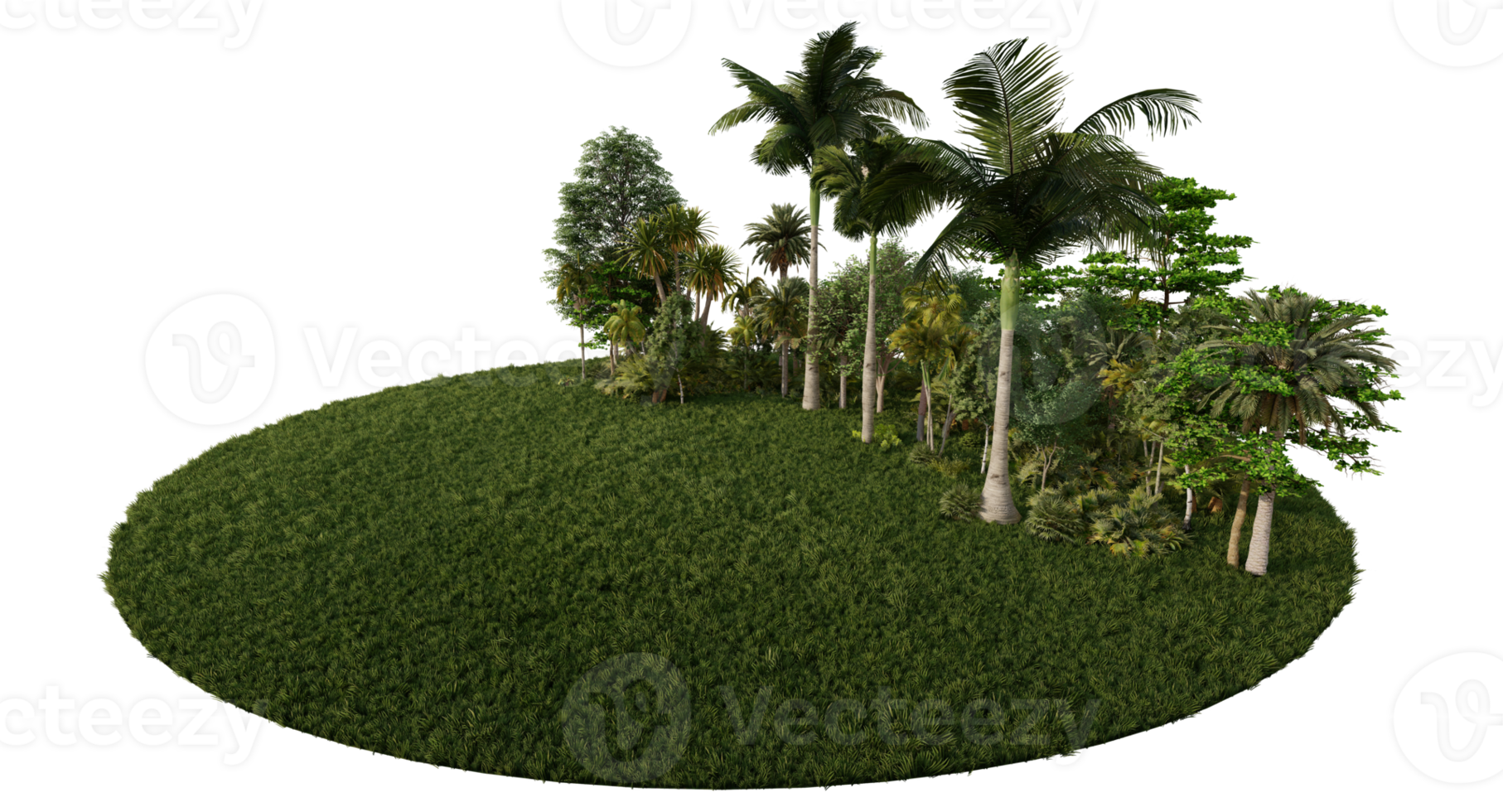 3ds rendering image of 3d rendering trees on grasses field png