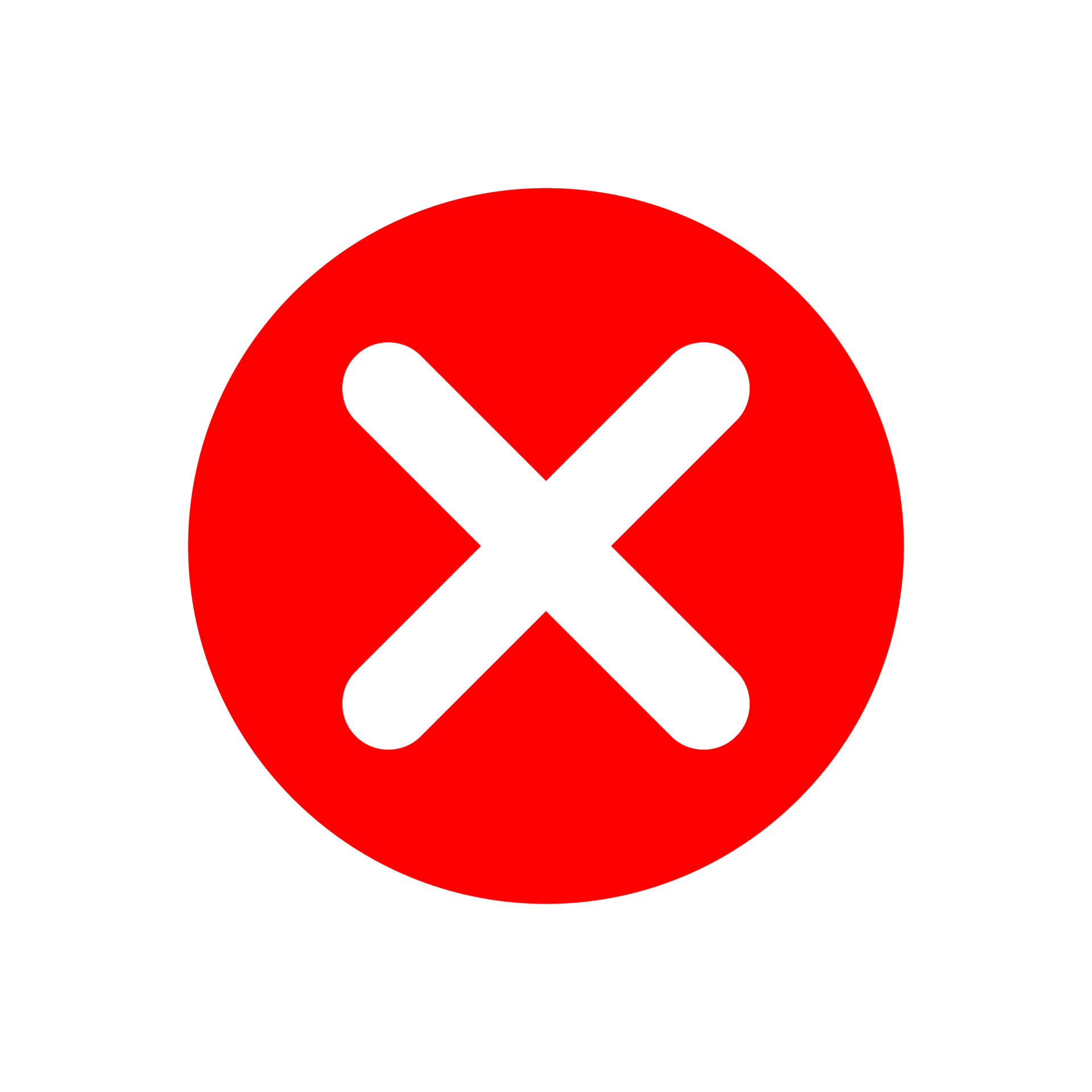 Error mark. Cancel icon. Close icon PNG.