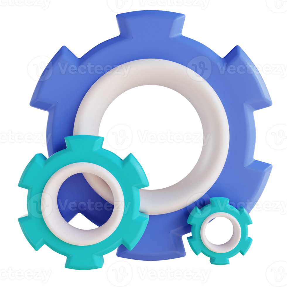 3D illustration  engineering and gear png