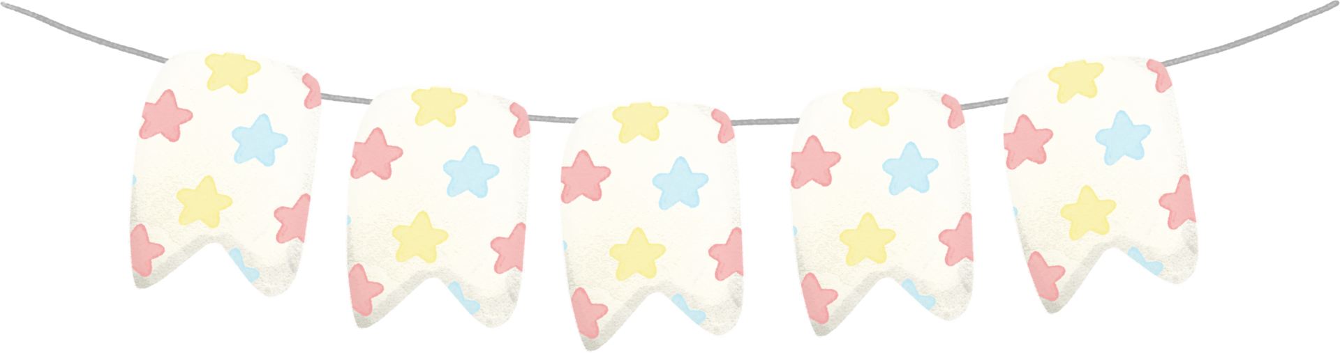 cute pastel flag watercolor party garland star banner 9345207 PNG