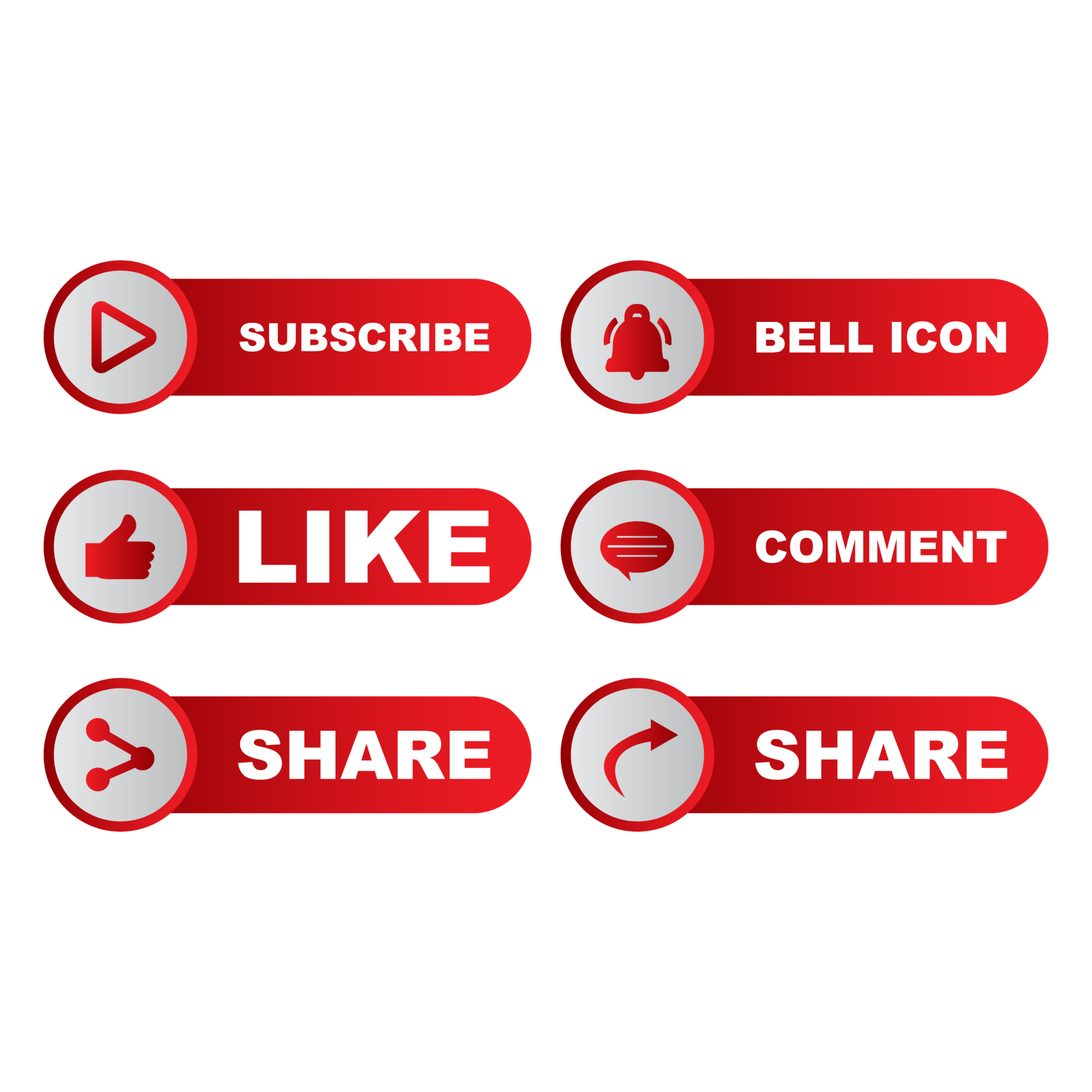 Like Share Button PNGs for Free Download