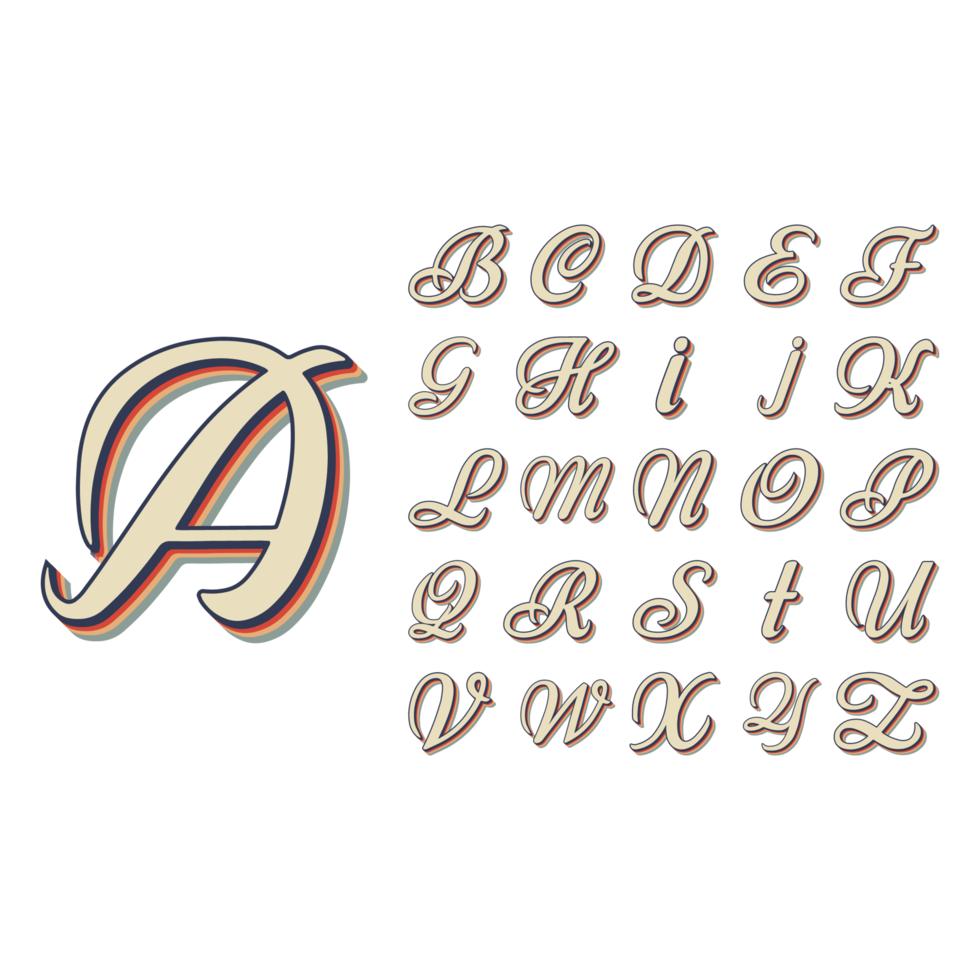 a till z vintage alfabet bunt png