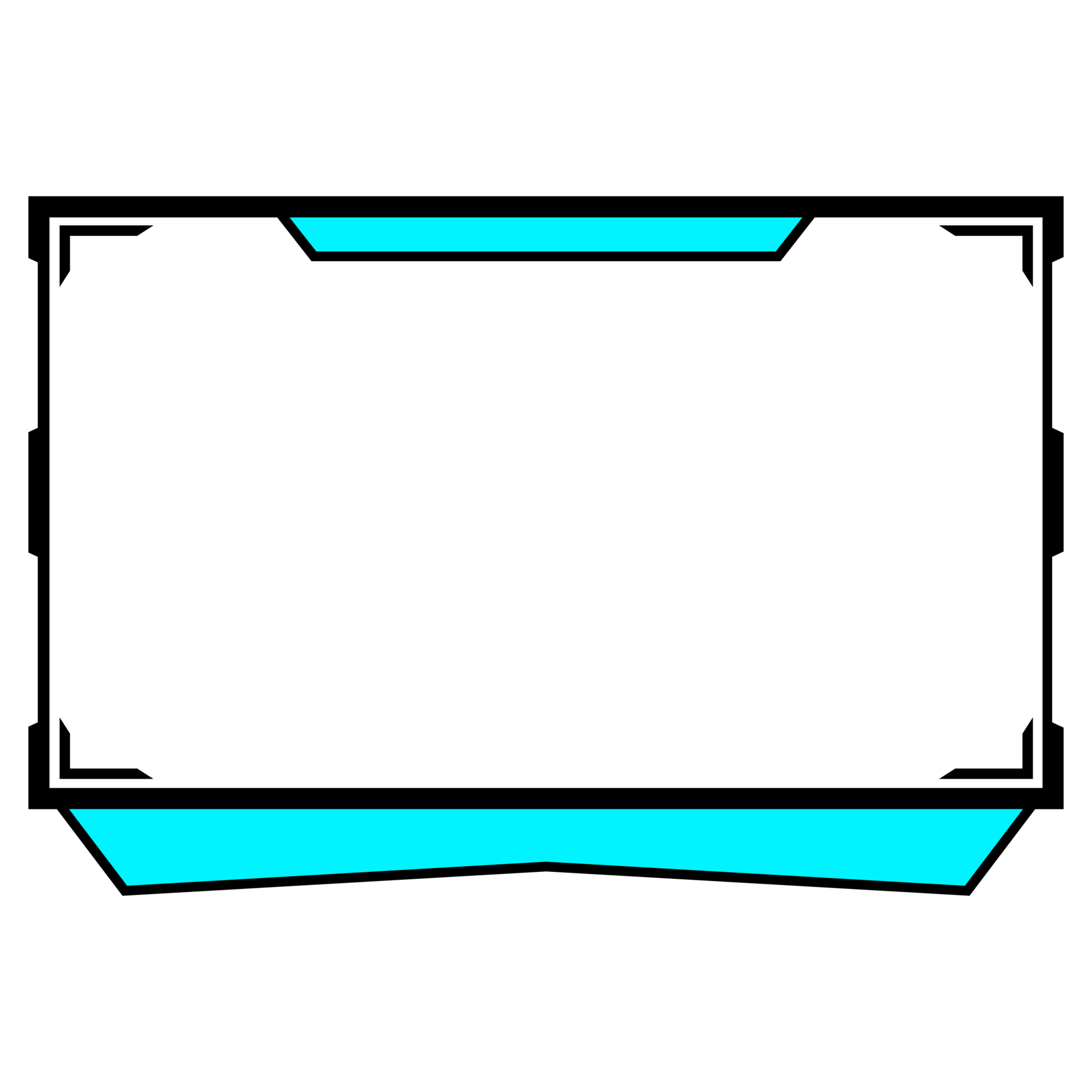 Gaming overlay stylish design for live streamers. Blue and black color