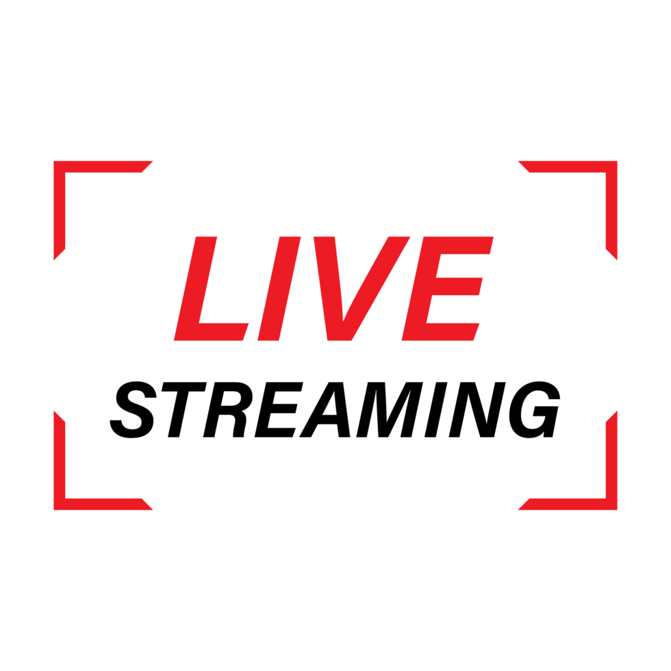 Live Streaming Icon Design For The Broadcast System Live Streaming Icon With Red And White 