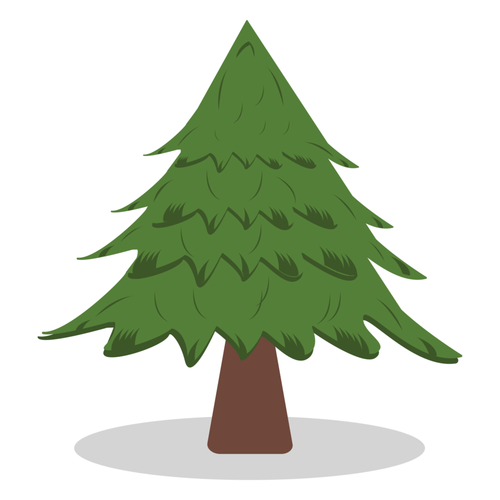 design semplice dell'albero di Natale. buon natale e un felice anno nuovo design semplice dell'albero. elementi dell'albero di natale non decorati. albero simbolo tradizionale di natale con neve. png