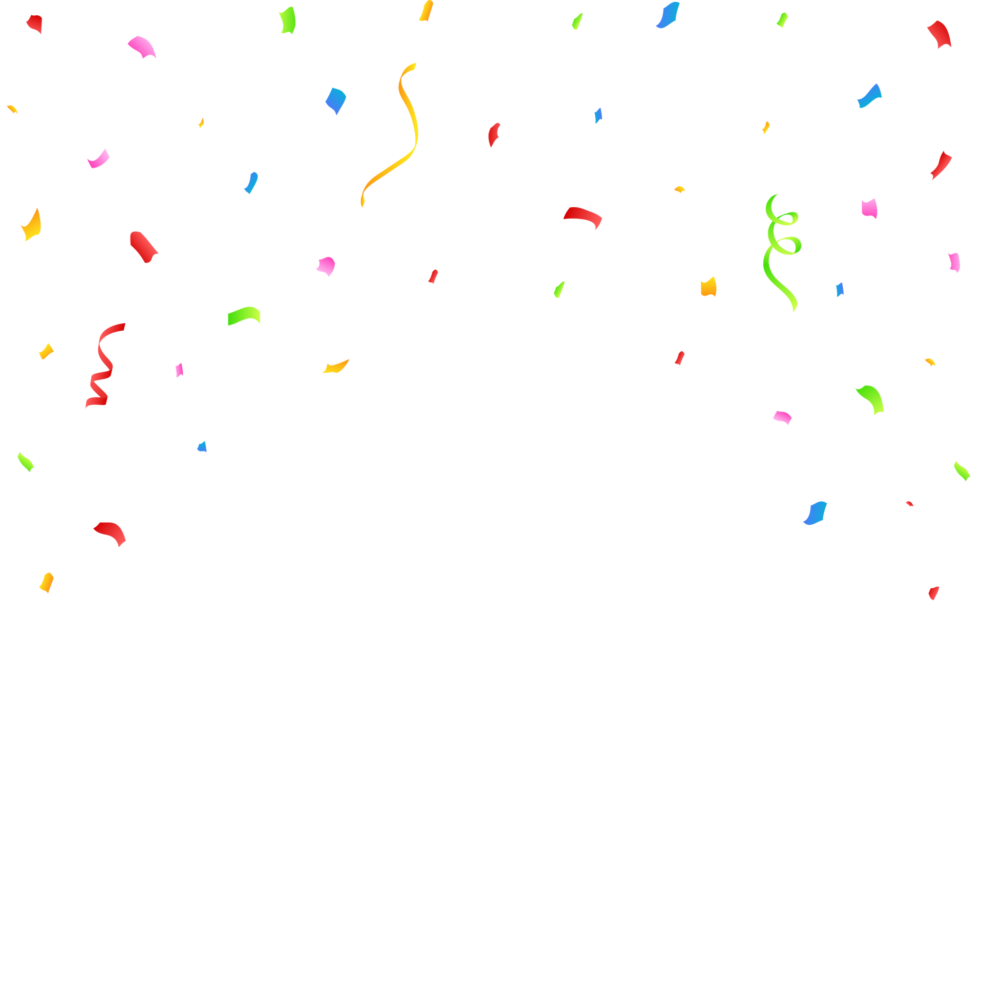 Party Confetti and Ribbon Falling Vector