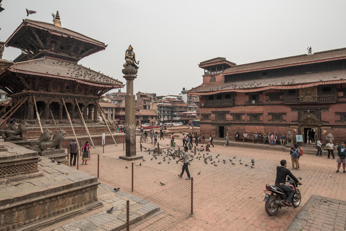 KATHMANDU, NEPAL - APRIL 17 2016 - Bhaktapur or Bhadgaon the city of Devotees after the big earthquake from April 2015. photo