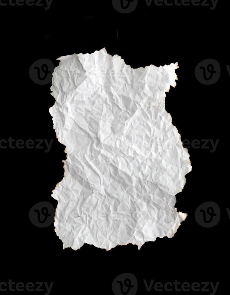 white crumpled  paper photo