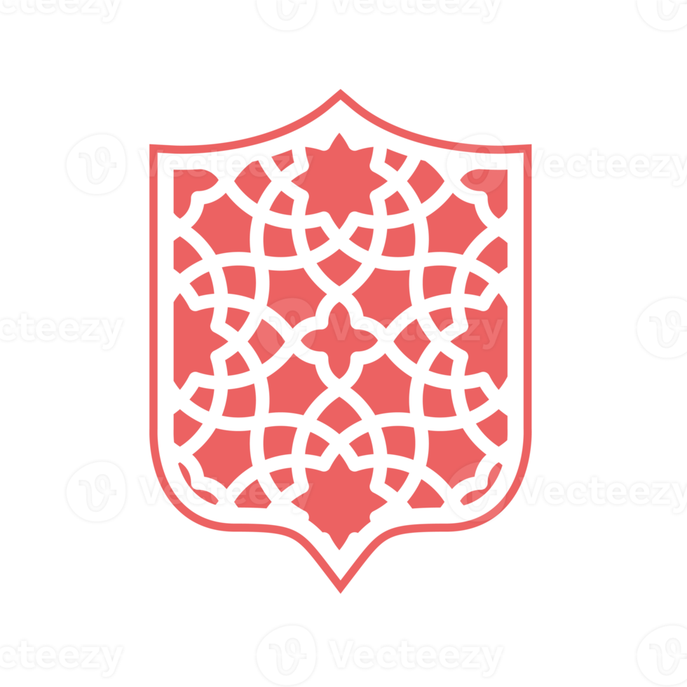 Arabic pattern badge frame cartoon png