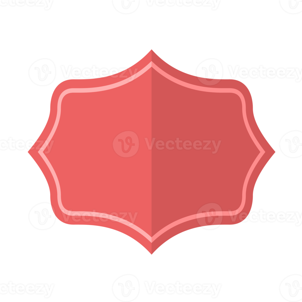 badge frame icon in flat style png