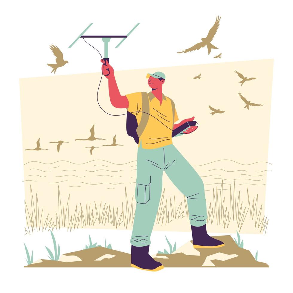Wildlife Biologist on Duty vector