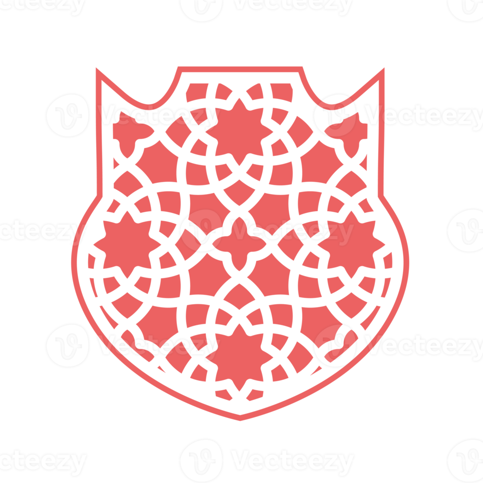 Arabic pattern badge frame cartoon png