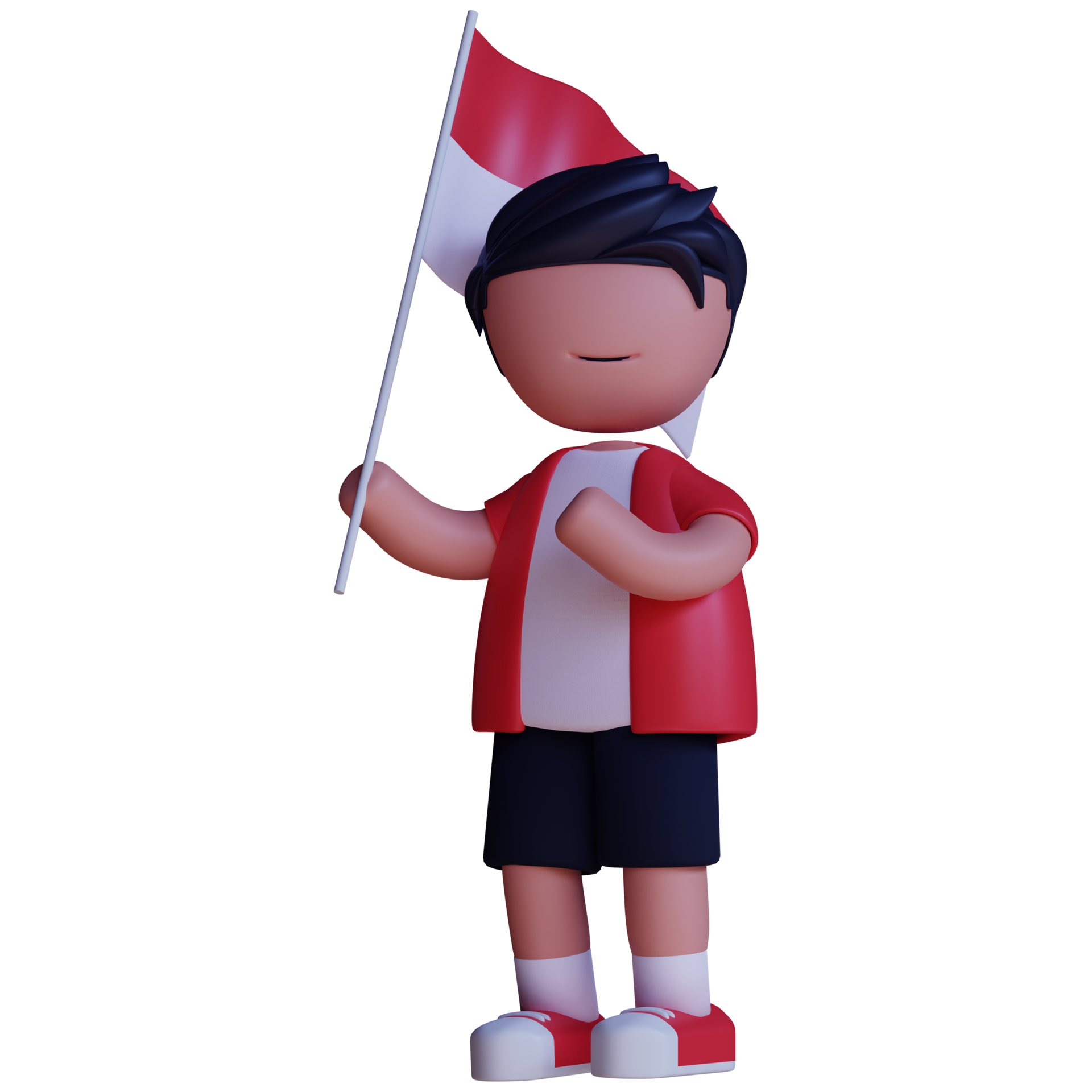 3d masculino personagem independência dia do Indonésia corre 27143033 PNG