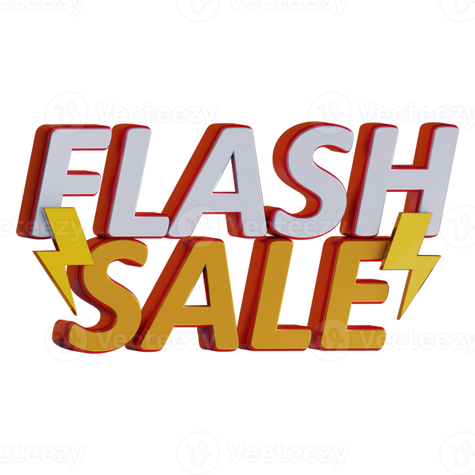 3d flash big sale text effect png