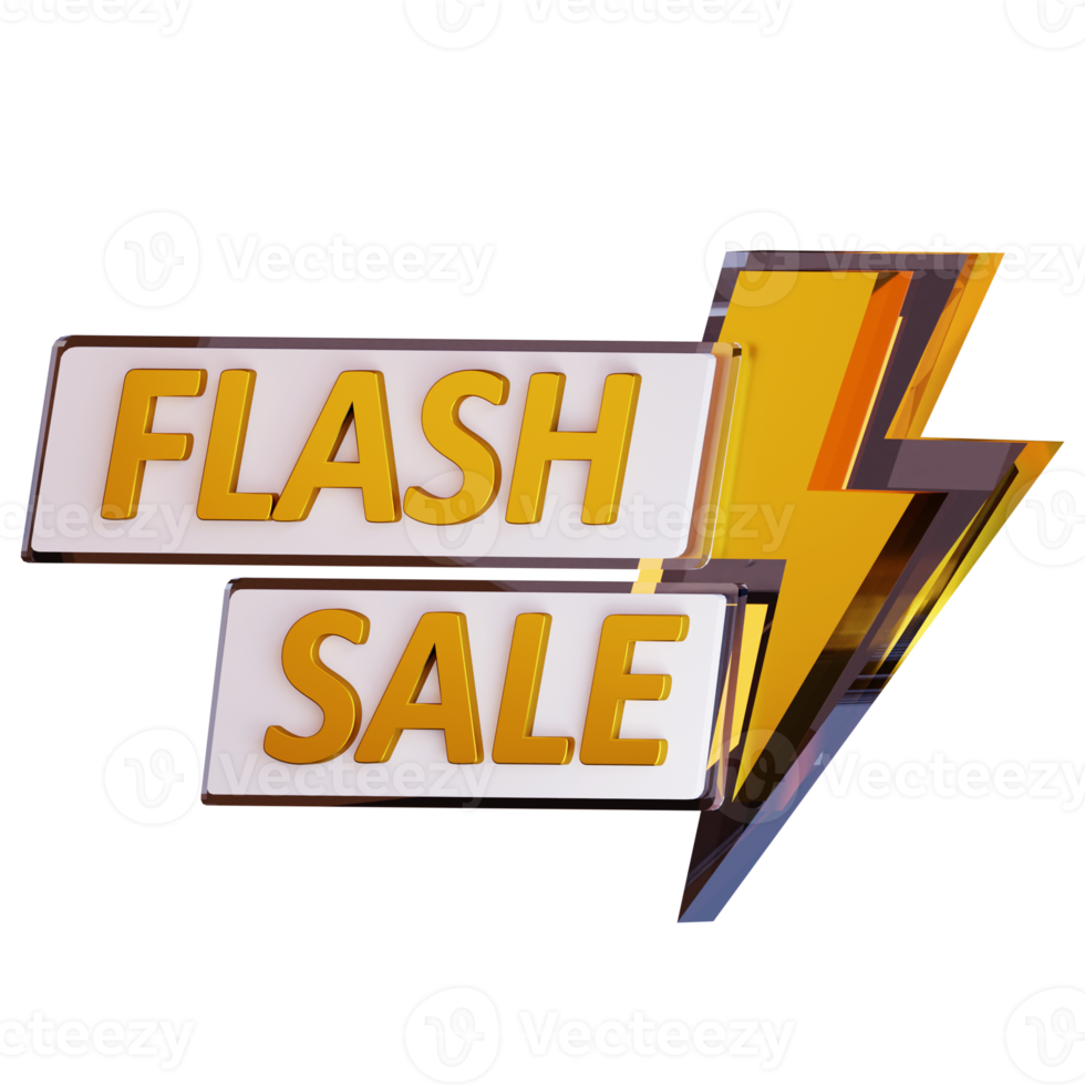 3d flash big sale text effect png
