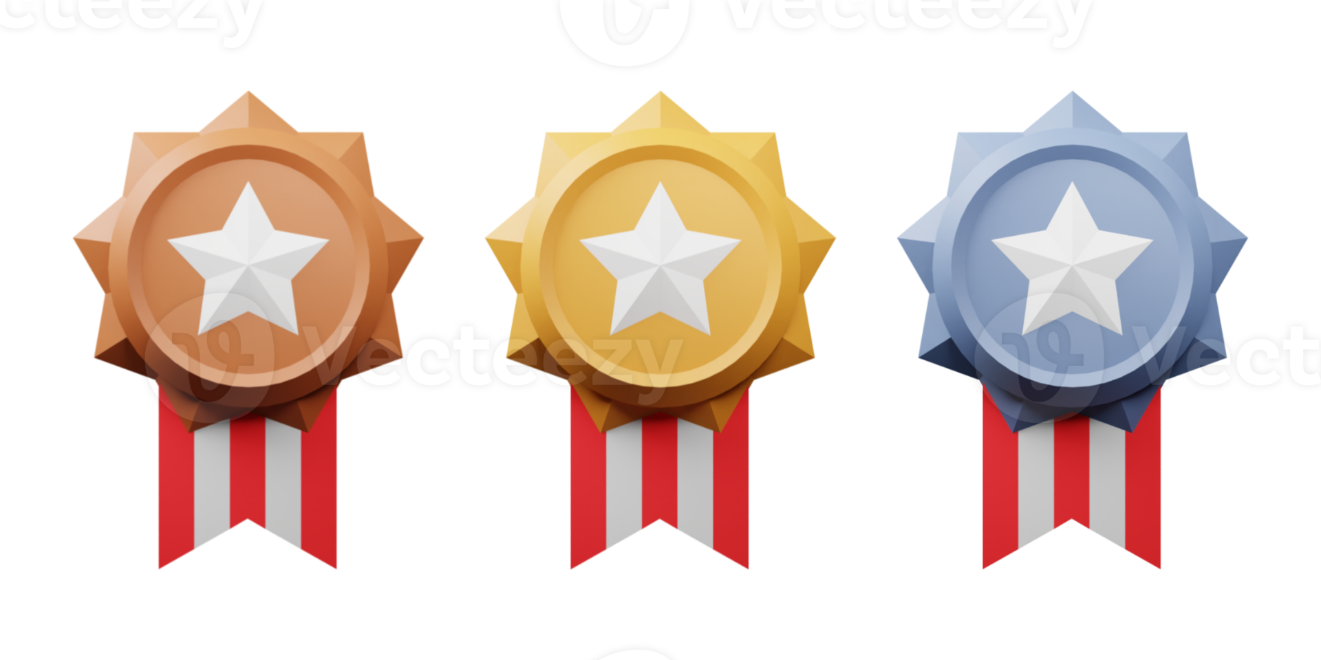 3D render icon medals illustration png