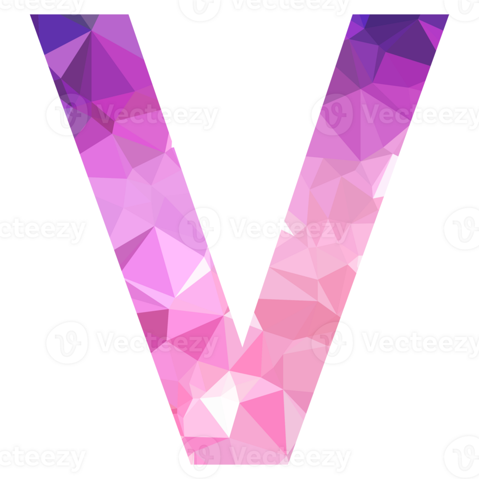 Letter V polygon png