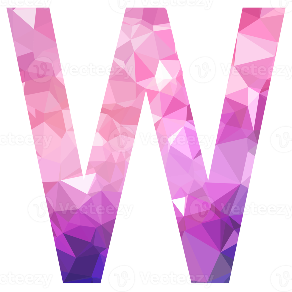 Letter W polygon png