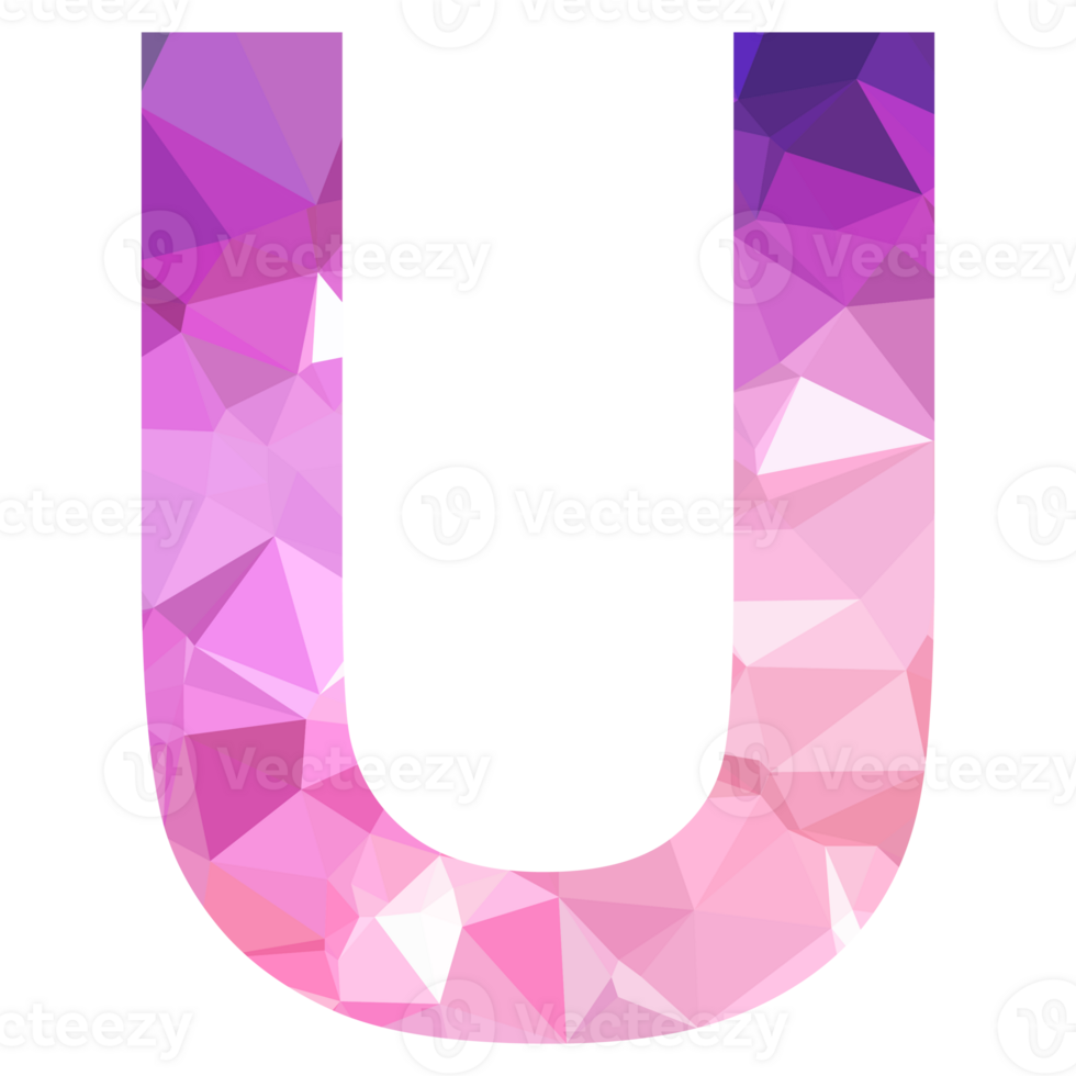 Letter U polygon png