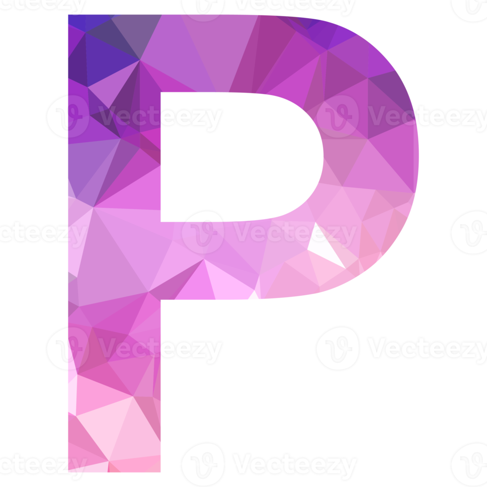 Letter P polygon png