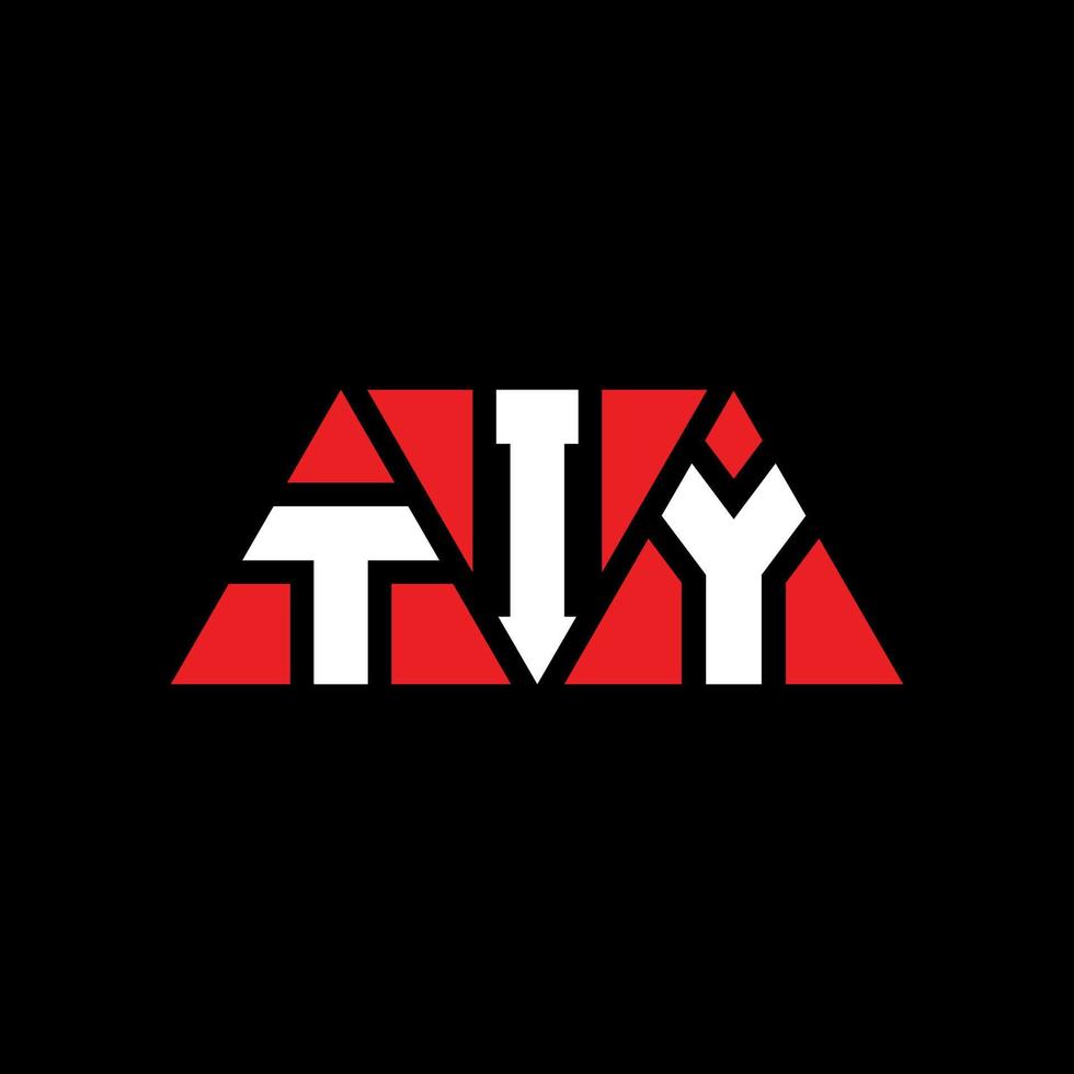 tiy diseño de logotipo de letra triangular con forma de triángulo. monograma de diseño de logotipo de triángulo tiy. tiy plantilla de logotipo de vector de triángulo con color rojo. logotipo triangular tiy logotipo simple, elegante y lujoso. tí