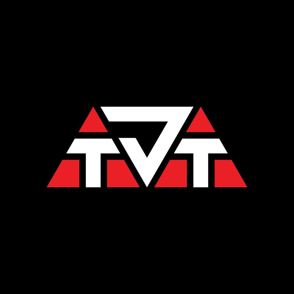 diseño de logotipo de letra triangular tjt con forma de triángulo. monograma de diseño de logotipo de triángulo tjt. plantilla de logotipo de vector de triángulo tjt con color rojo. logotipo triangular tjt logotipo simple, elegante y lujoso. tjt