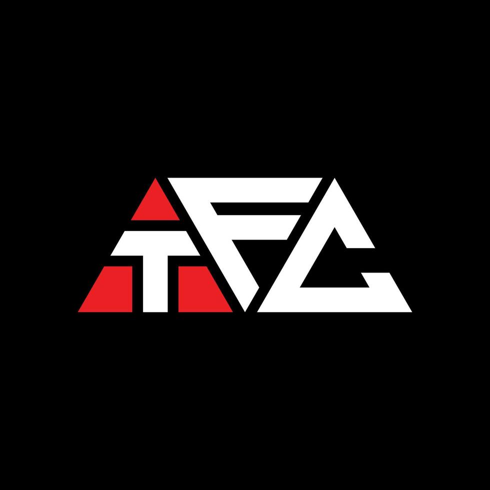 TFC triangle letter logo design with triangle shape. TFC triangle logo design monogram. TFC triangle vector logo template with red color. TFC triangular logo Simple, Elegant, and Luxurious Logo. TFC