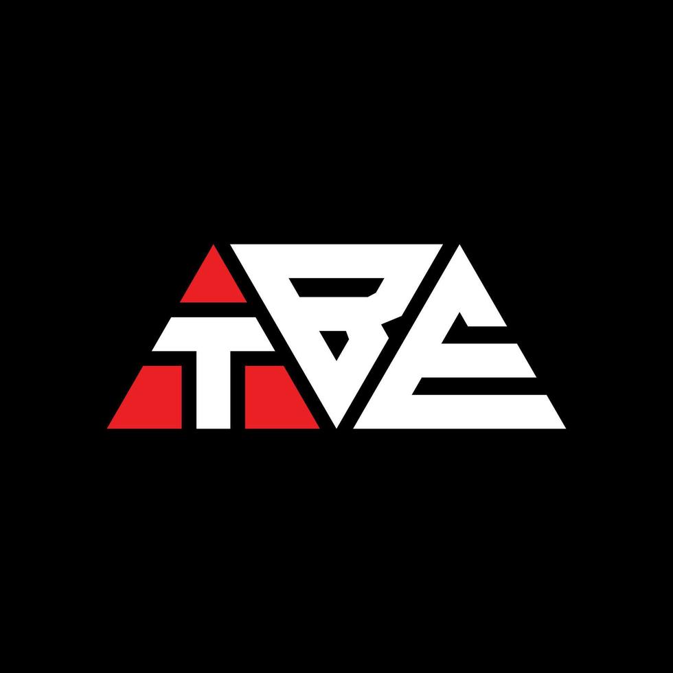 TBE triangle letter logo design with triangle shape. TBE triangle logo design monogram. TBE triangle vector logo template with red color. TBE triangular logo Simple, Elegant, and Luxurious Logo. TBE