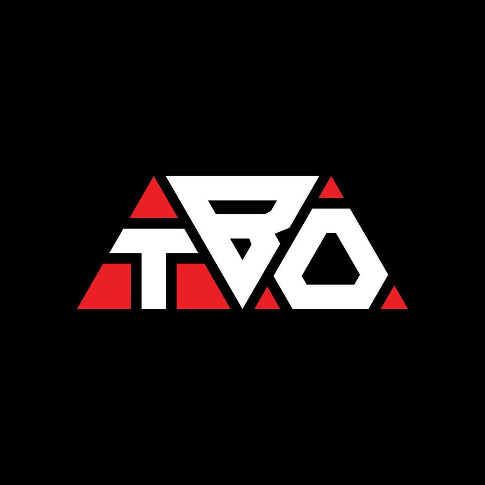 TBO triangle letter logo design with triangle shape. TBO triangle logo ...