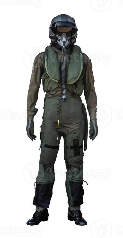 clothing for pilots or pilots suit on white background photo