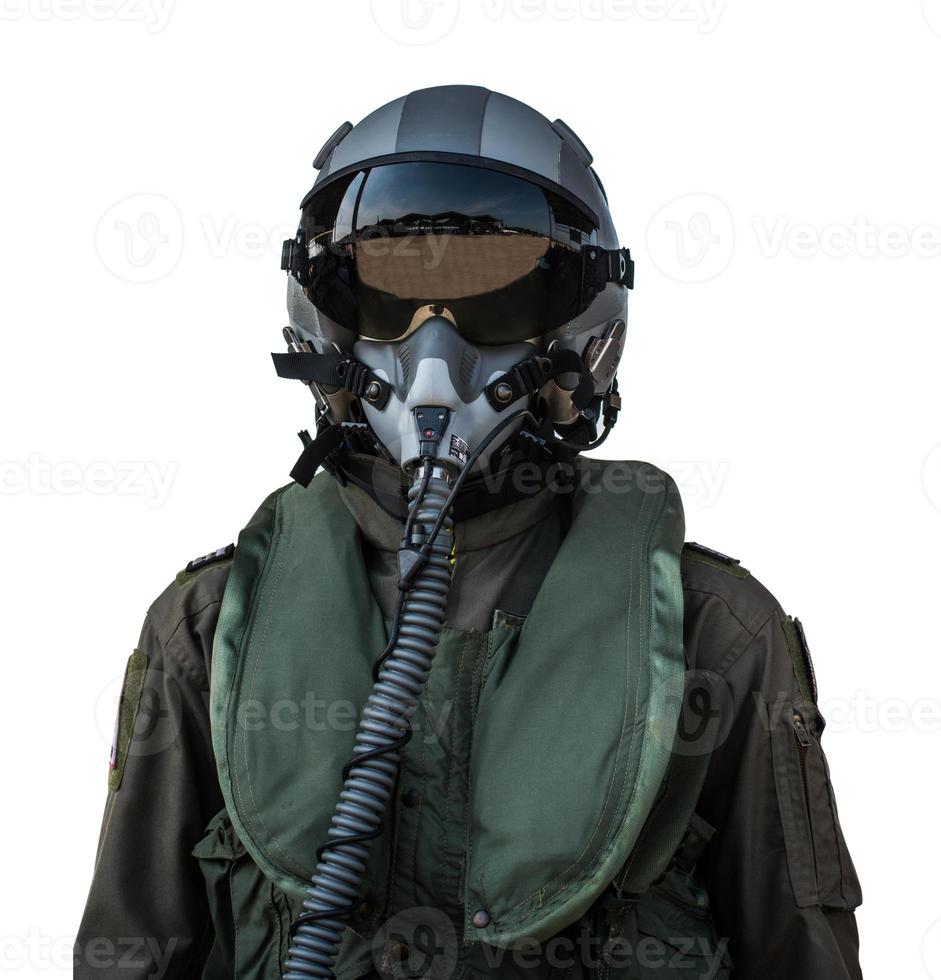 clothing for pilots or pilots suit on white background photo