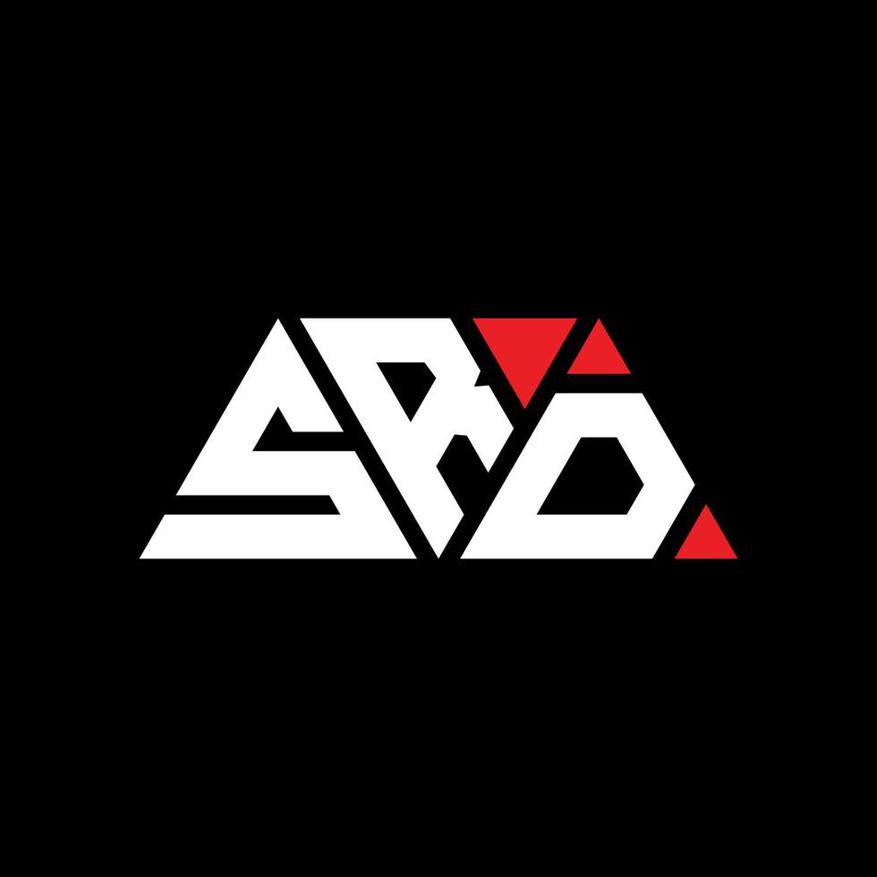 SRD triangle letter logo design with triangle shape. SRD triangle logo design monogram. SRD triangle vector logo template with red color. SRD triangular logo Simple, Elegant, and Luxurious Logo. SRD