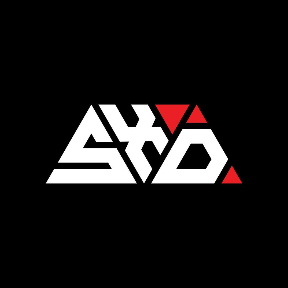 Diseño de logotipo de letra triangular sxd con forma de triángulo. monograma de diseño de logotipo de triángulo sxd. plantilla de logotipo de vector de triángulo sxd con color rojo. logotipo triangular sxd logotipo simple, elegante y lujoso. sxd