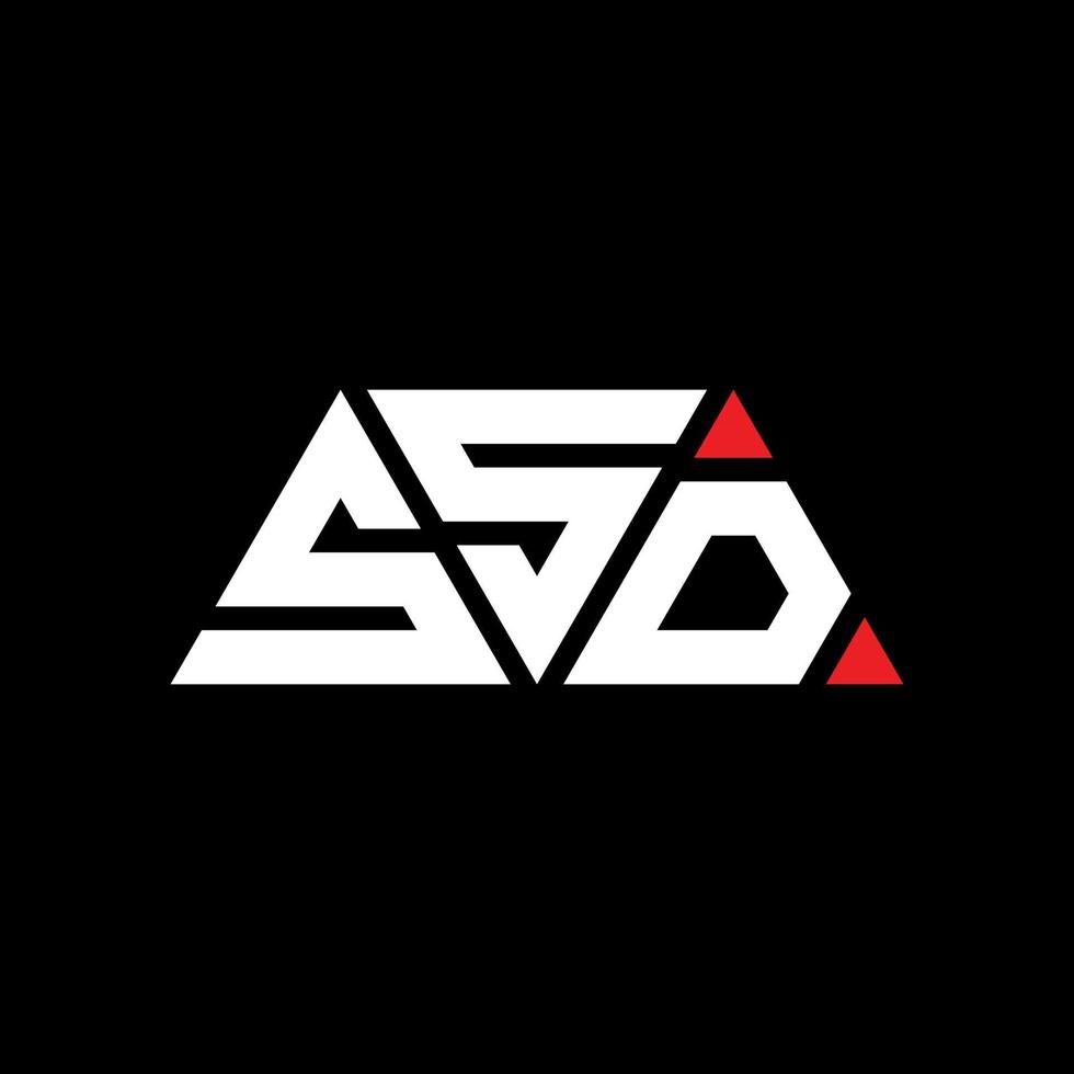 Diseño de logotipo de letra de triángulo ssd con forma de triángulo. monograma de diseño de logotipo de triángulo ssd. plantilla de logotipo de vector de triángulo ssd con color rojo. logotipo triangular ssd logotipo simple, elegante y lujoso. SSD