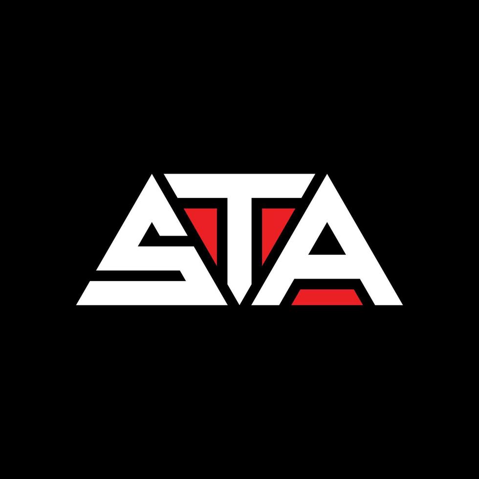 STA triangle letter logo design with triangle shape STA triangle logo STA triangle letter logo design with triangle shape STA triangle logo