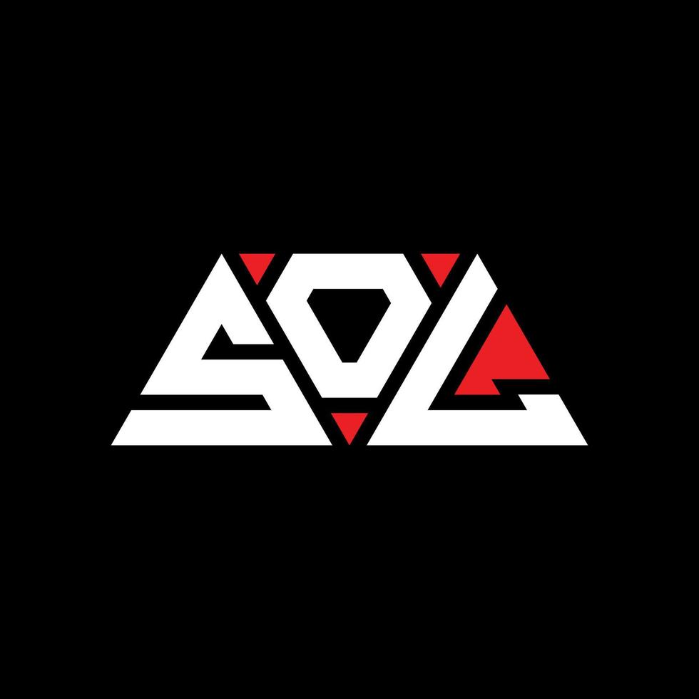 diseño del logotipo de la letra del triángulo sol con forma de triángulo. monograma de diseño del logotipo del triángulo sol. plantilla de logotipo de vector de triángulo sol con color rojo. sol logo triangular logo simple, elegante y lujoso. Sol