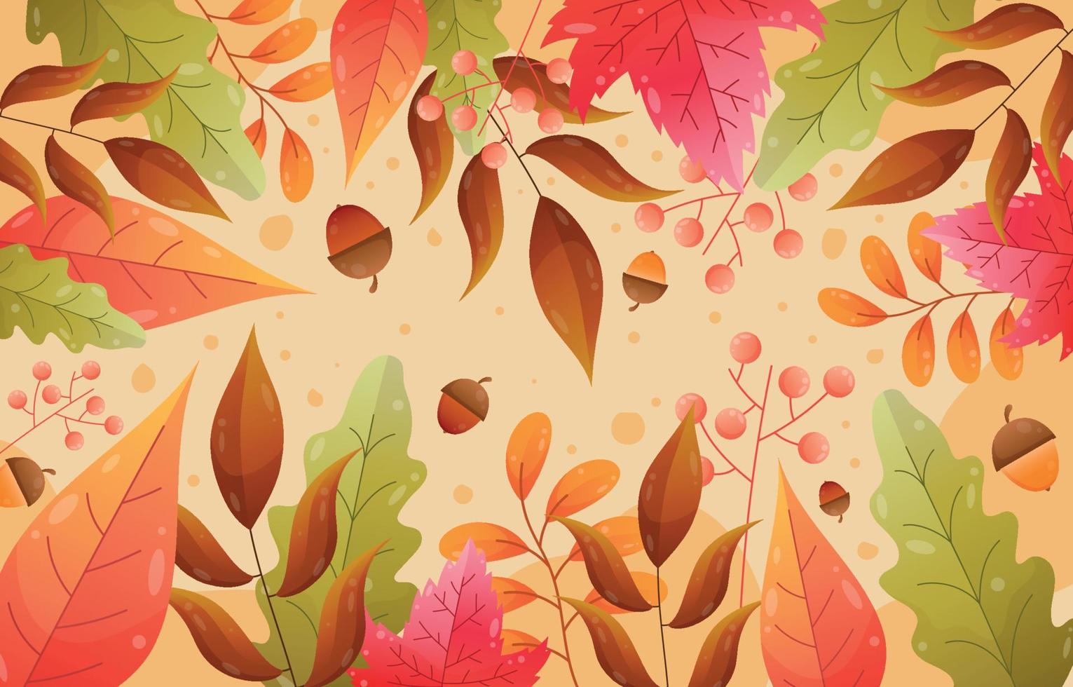 plantilla de fondo de otoño abstracto vector