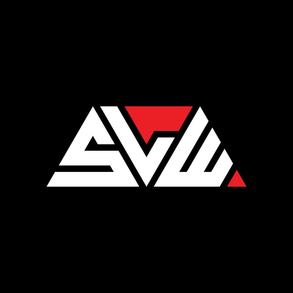 diseño de logotipo de letra de triángulo slw con forma de triángulo. monograma de diseño de logotipo de triángulo slw. plantilla de logotipo de vector de triángulo slw con color rojo. logotipo triangular slw logotipo simple, elegante y lujoso. lento