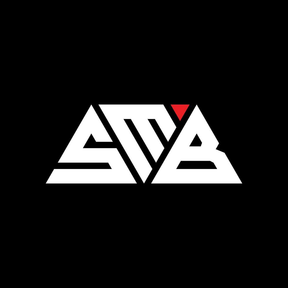 diseño de logotipo de letra de triángulo smb con forma de triángulo. monograma de diseño de logotipo de triángulo smb. plantilla de logotipo de vector de triángulo smb con color rojo. logotipo triangular smb logotipo simple, elegante y lujoso. persona