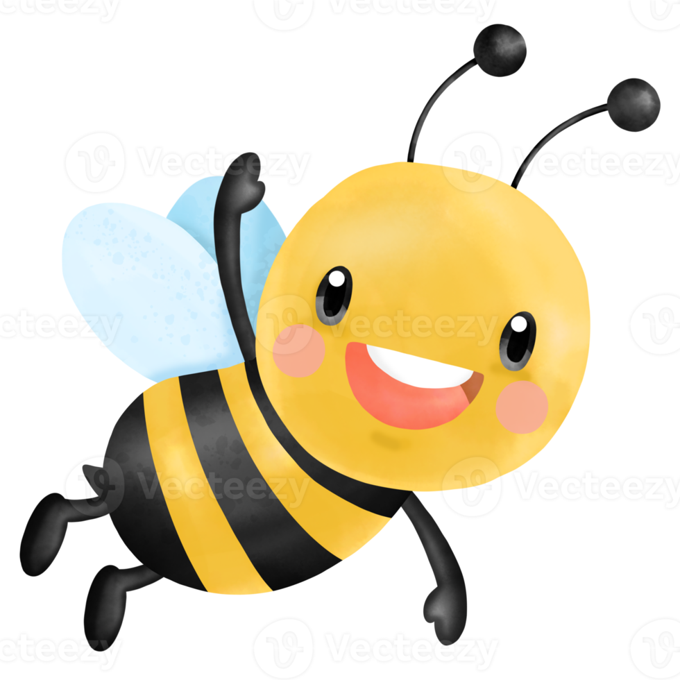 miel de abeja acuarela clipart png