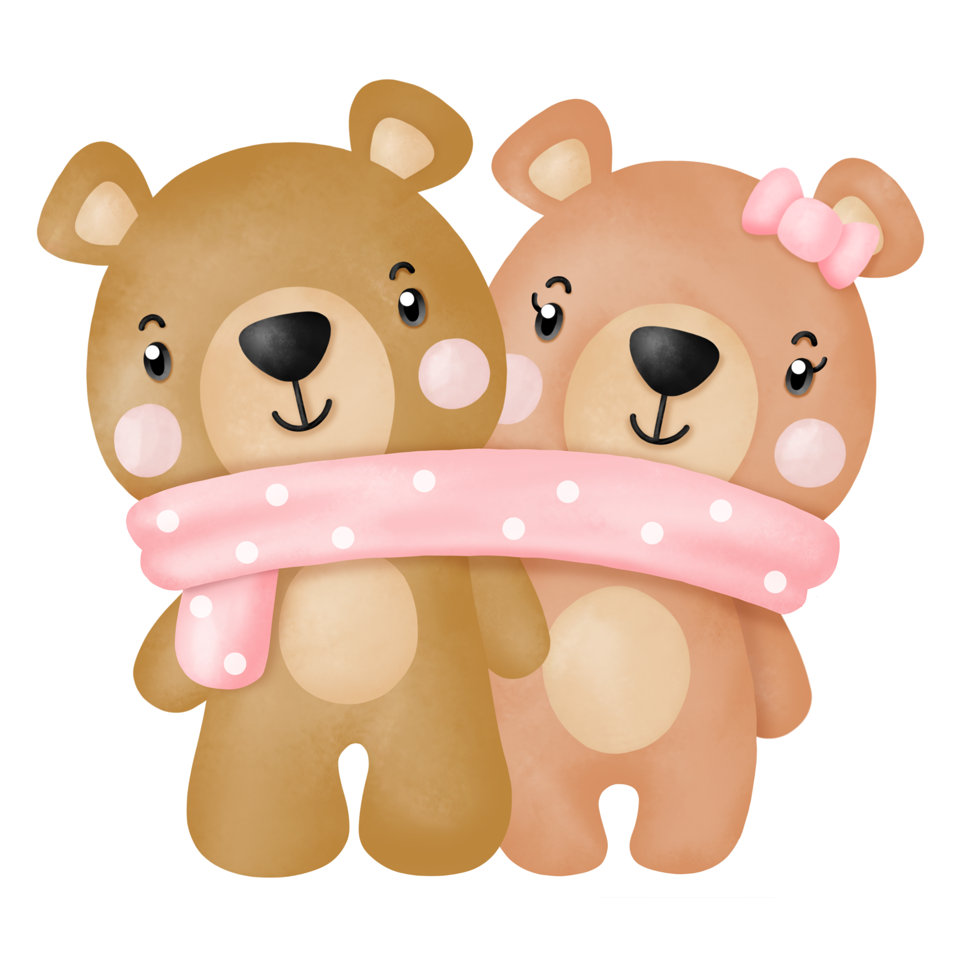 Free Watercolor cute teddy bear love set valentines day with elements  9347338 PNG with Transparent Background