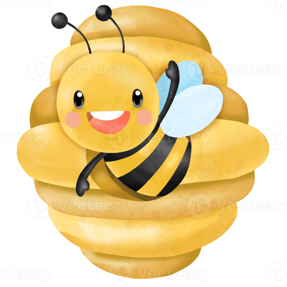 clipart dell'acquerello dell'ape del miele png