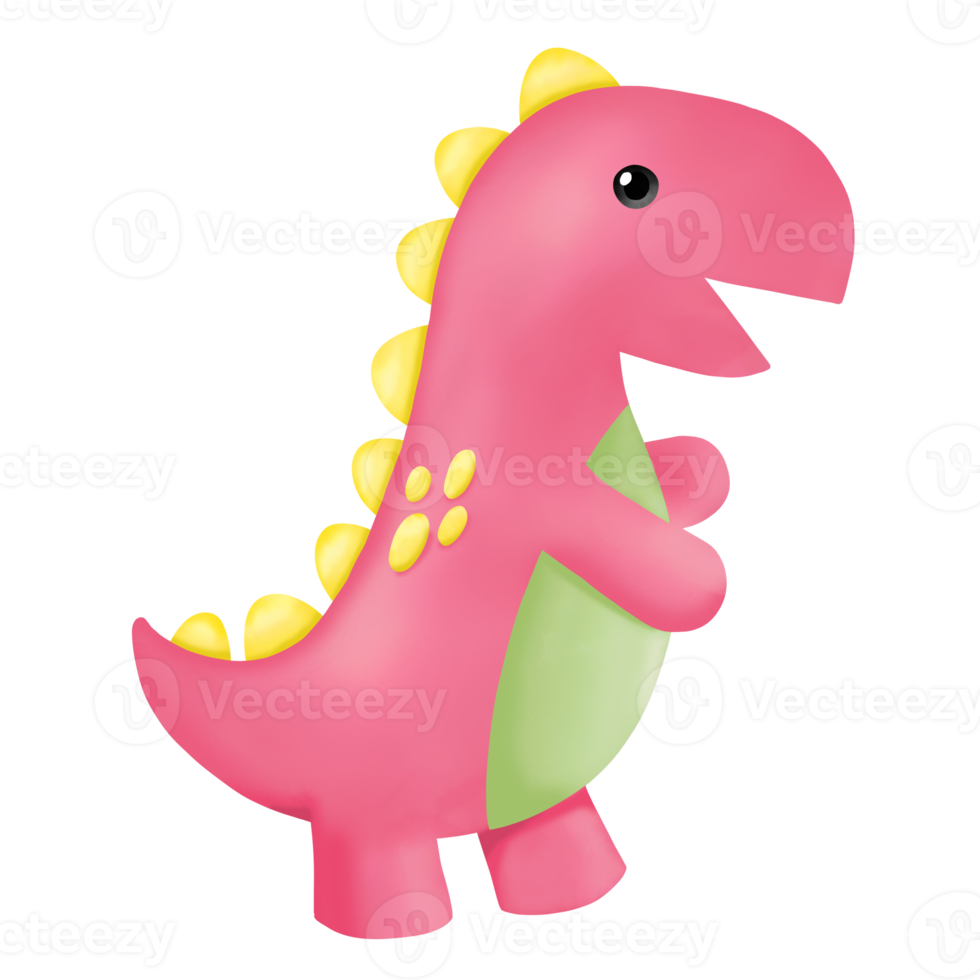 clipart de dinossauro em aquarela. gráfico png