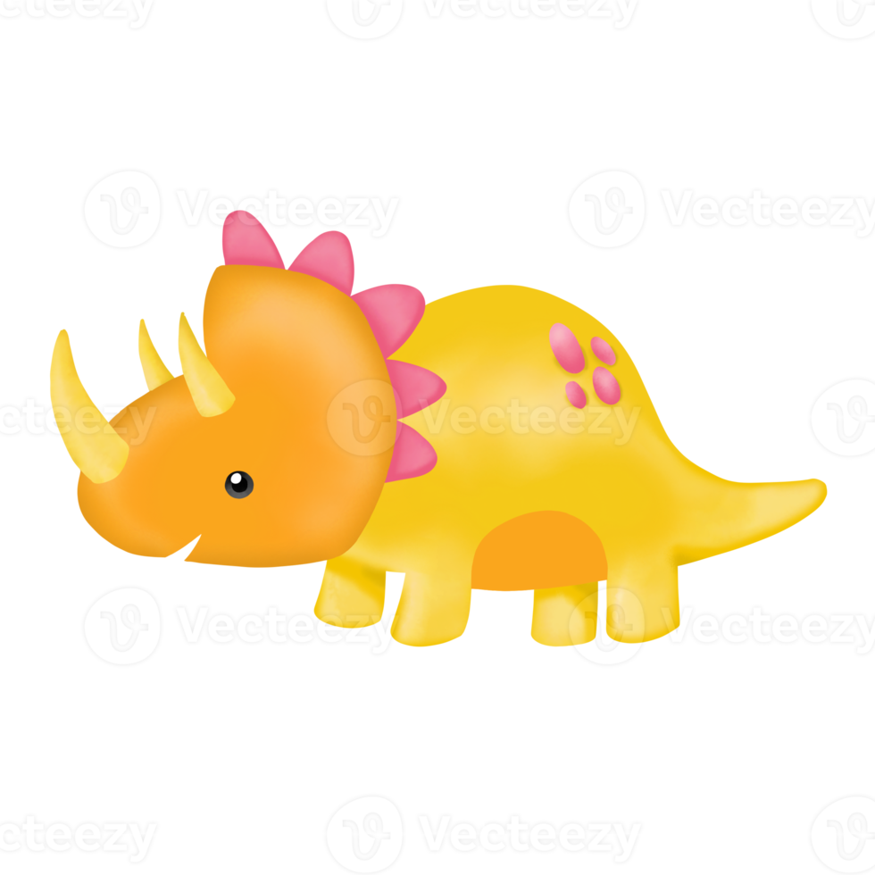 Watercolor Dinosaur Clipart. Graphic png