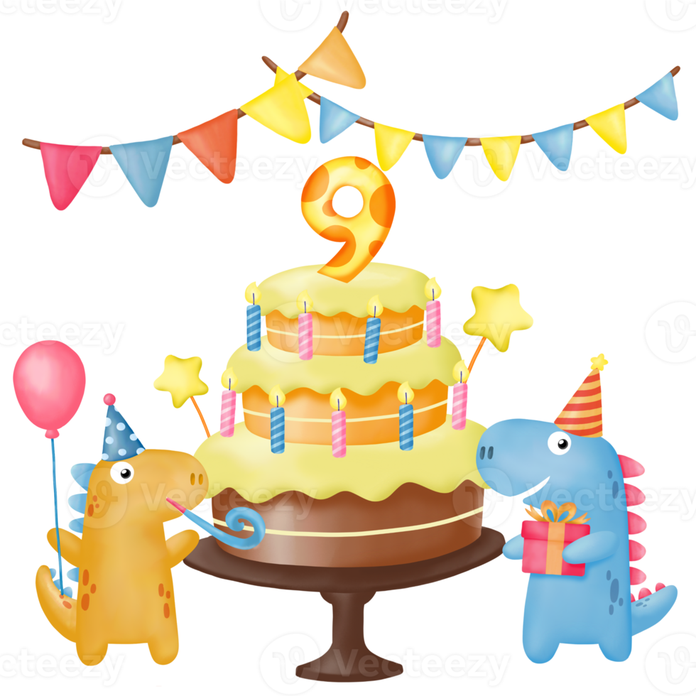 Happy Birthday dinosaur Clipart. png