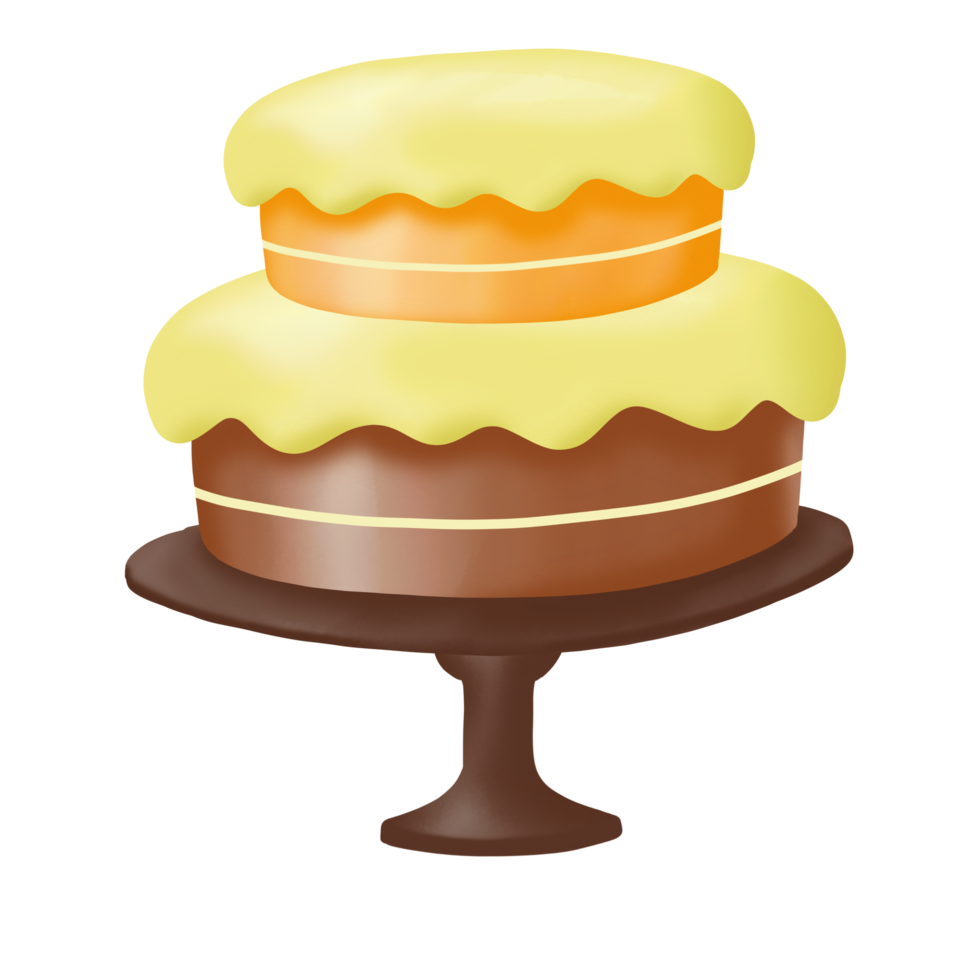 pastel de acuarela feliz cumpleaños clipart. gráfico png